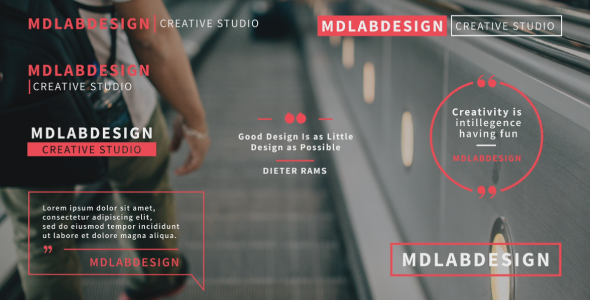 Titles and Quotes Video Displays template preview