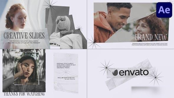 Videohive Handmade Collage Slideshow for After Effects Openers template preview