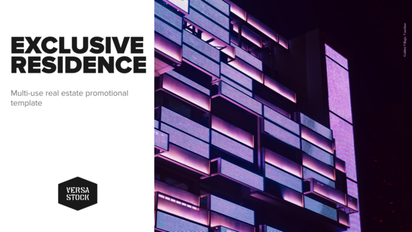 Exclusive Residence Real Estate | Promo Video Displays template preview