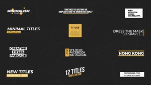 Videohive Minimal Titles | After Effects Titles template preview