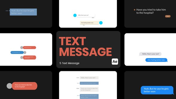 Videohive Text Messages for After Effects Titles template preview