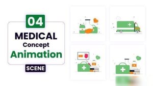 Videohive Madical Concept Ilustration Scene Animation Elements template preview