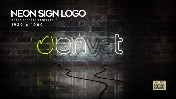 Videohive Neon Sign Logo Logo Stings template preview