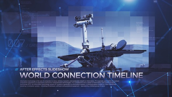 Videohive World Connection Timeline Video Displays template preview