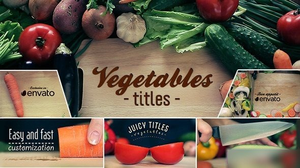 Videohive Vegetables Titles Openers template preview