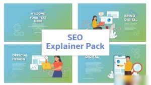 Videohive SEO Explainer Animation Scene Pack Elements template preview