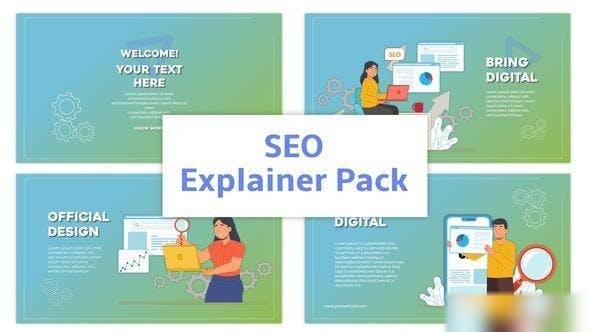 Videohive SEO Explainer Animation Scene Pack Elements template preview