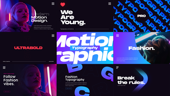 Videohive Modern Typography 52842155 Titles template preview
