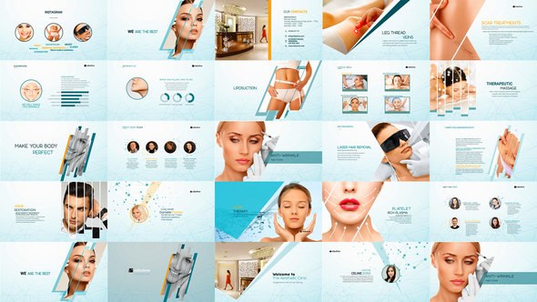 Videohive Medical Presentation - Aesthetic Healthcare Promo Elements template preview