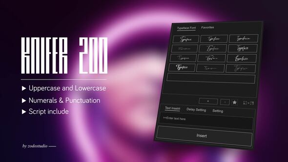 Videohive Animated Typeface - Knifer 200 Titles template preview
