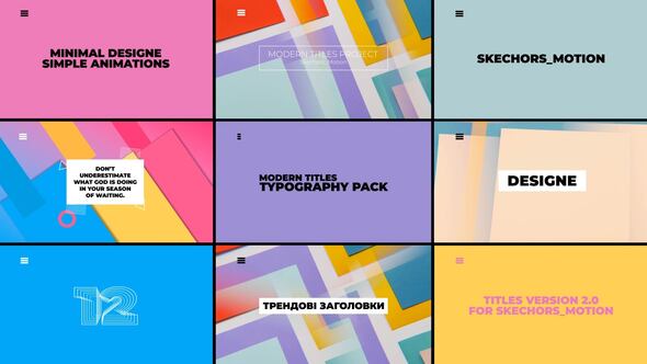 Videohive Minimal Titles | After Effects 43572499 Titles template preview