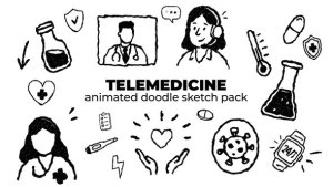 Videohive Telemedicine - Animated Doodle Sketch Pack Elements template preview