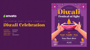 Videohive Celebrate Diwali with Dazzling Instagram Portrait Posts Product Promo template preview