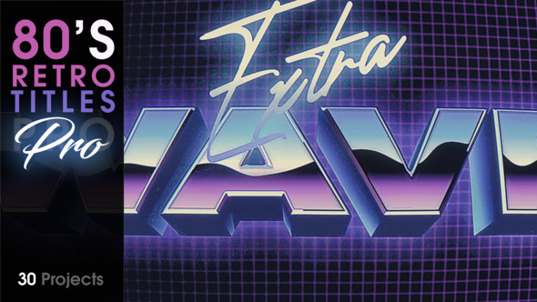Videohive 80's Retro Titles PRO Titles template preview