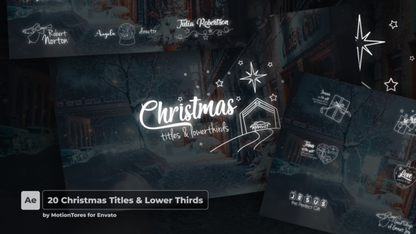 Videohive 20 Christmas Titles & Lower Thirds  AE Titles template preview