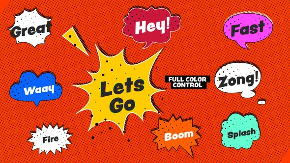 Videohive Speech Bubbles 51495607 Titles template preview