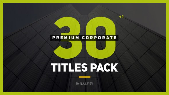 30+1 Premium Corporate Titles Pack Video Displays template preview