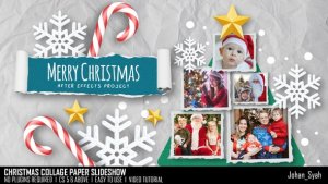 Videohive Christmas Collage Paper Slideshow Video Displays template preview