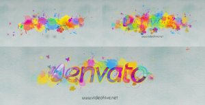 Logo Revealer Paint Drops Design Video Displays template preview