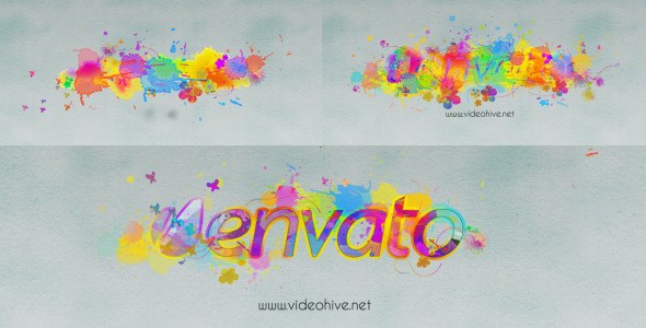 Logo Revealer Paint Drops Design Video Displays template preview