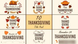 Videohive Thanksgiving Title Pack Titles template preview