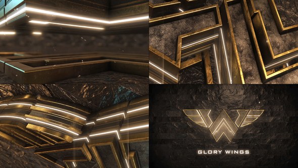 Videohive Epic Metal Neon Logo Logo Stings template preview