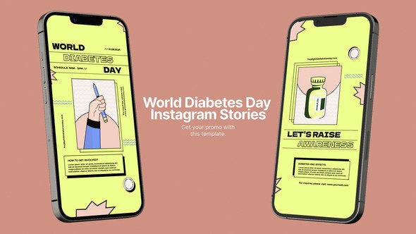 Videohive World Diabetes Day Instagram Stories 59355642 Openers template preview
