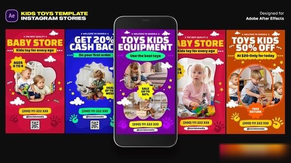 Videohive Kids Toys Instagram Stories Openers template preview