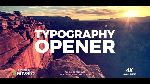 Videohive Typography Opener 20836352 Openers template preview