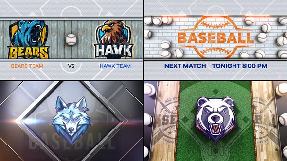Videohive Baseball Bumper 4 (4-Bumpers) Logo Stings template preview