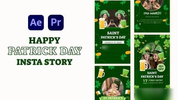 Videohive Patrick's Day Instagram Story Elements template preview