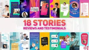 Videohive Reviews And Testimonials Insta Pack Openers template preview