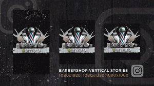 Videohive Barbershop Haircut Instagram Vertical Stories Posts Product Promo template preview