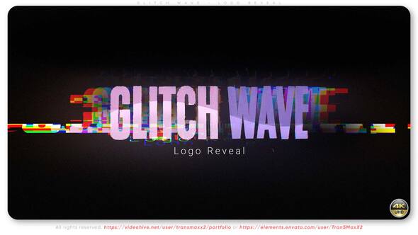 Videohive Glitch Wave - Logo Reveal Logo Stings template preview