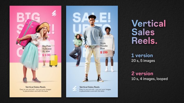 Videohive Vertical Sales Reels Product Promo template preview