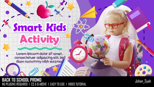 Videohive Back To School Promo 46479073 Video Displays template preview