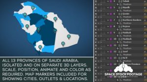 Saudi Arabia Map Kit Video Displays template preview