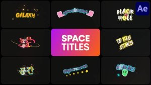 Videohive Space Titles for After Effects 52855654 Titles template preview