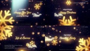 Merry Christmas Title Video Displays template preview