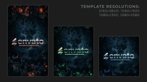Videohive Vertical Flame Logo Openers template preview