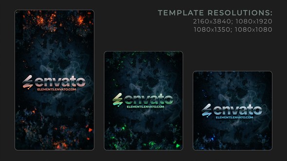 Videohive Vertical Flame Logo Openers template preview