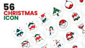 Videohive Christmas Icon Pack Elements template preview