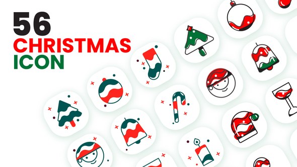 Videohive Christmas Icon Pack Elements template preview