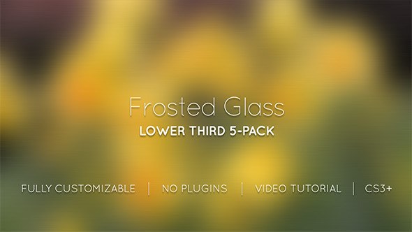 Frosted Glass Lower Thirds Video Displays template preview