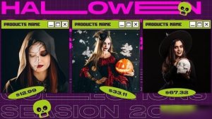 Videohive Halloween Sale Slider Promo Openers template preview