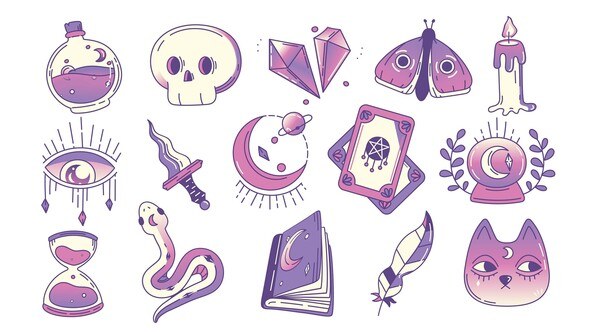 Videohive Cute Witchcraft Elements Elements template preview