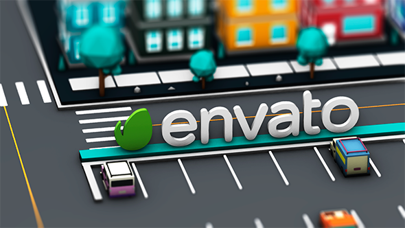 Videohive LowPoly 3D City Logo Stings template preview