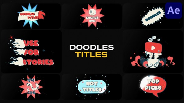 Videohive Cartoon Doodles Titles for After Effects Titles template preview