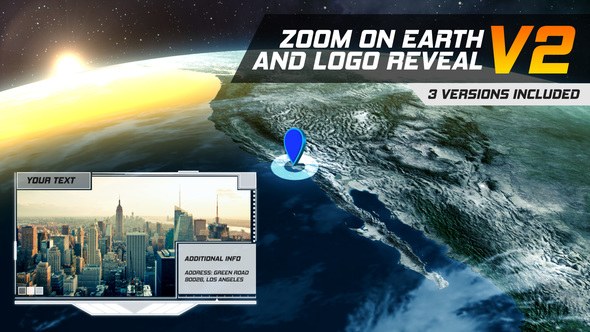 Videohive Zoom On Earth And Logo Reveal V2 Openers template preview