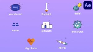 Videohive Medicine Disease Icons And Titles for After Effects Titles template preview